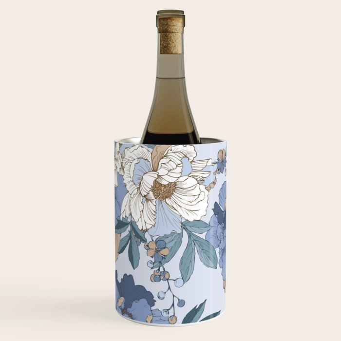  lush blue peonies  Wine Chiller Gallery Image 3