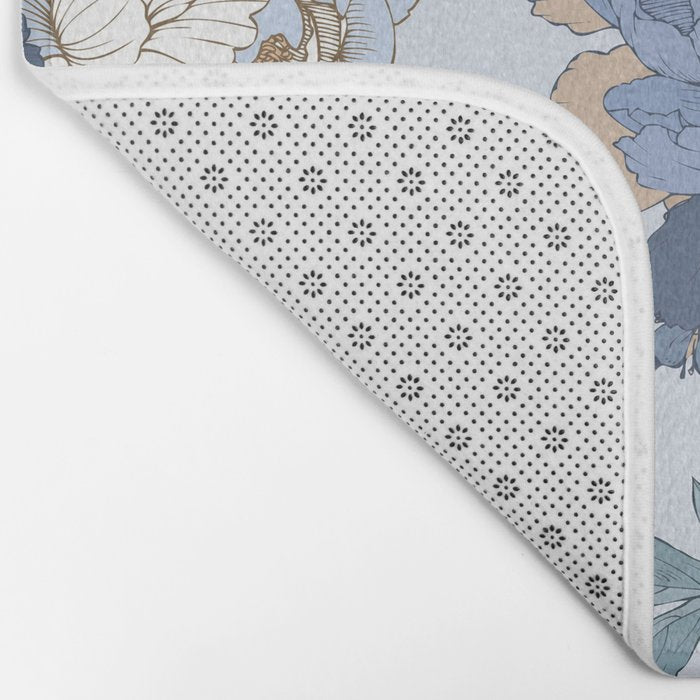  lush blue peonies  Bath Mat Gallery Image 2