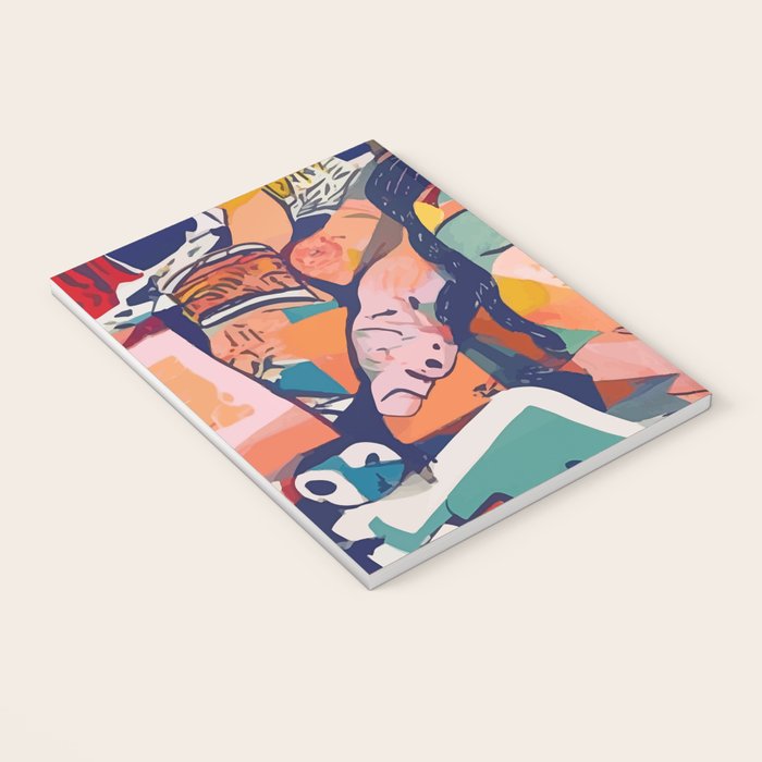 Peace in Chaos, Abstract Face Human Boho Humanity, Eclectic Collage Contemporary Concept Mindset Notebook Gallery Image 3