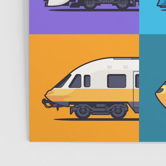 World Trains Grid Pattern Poster Gallery Image 3