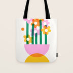 Abstract Flower Pot  Tote Bag Gallery Image 1