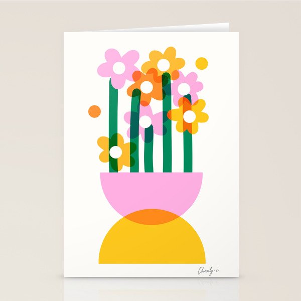 Abstract Flower Pot  Stationery Card Gallery Image 2