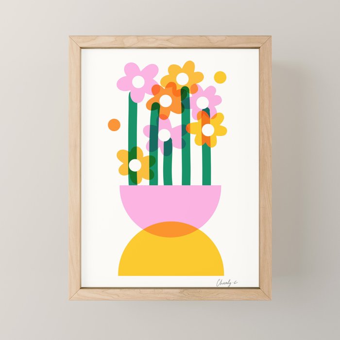 Abstract Flower Pot  Mini Art Print Gallery Image 1