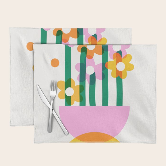 Abstract Flower Pot  Placemat Gallery Image 1