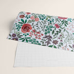 Pink and Purple Flowers Pattern Wrapping Paper Gallery Image 2
