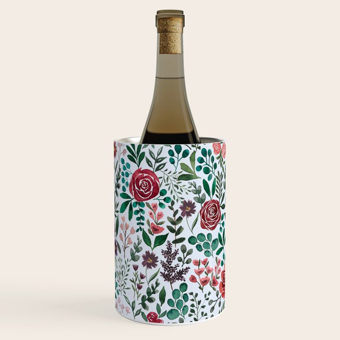 Pink and Purple Flowers Pattern Wine Chiller Gallery Image 1