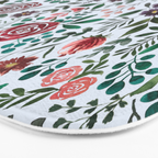 Pink and Purple Flowers Pattern Bath Mat Gallery Image 3