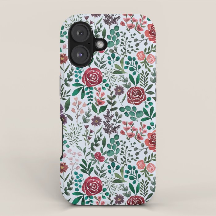 Pink and Purple Flowers Pattern iPhone Case Gallery Image 1