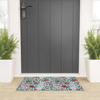 Pink and Purple Flowers Pattern Welcome Mat Gallery Image 3