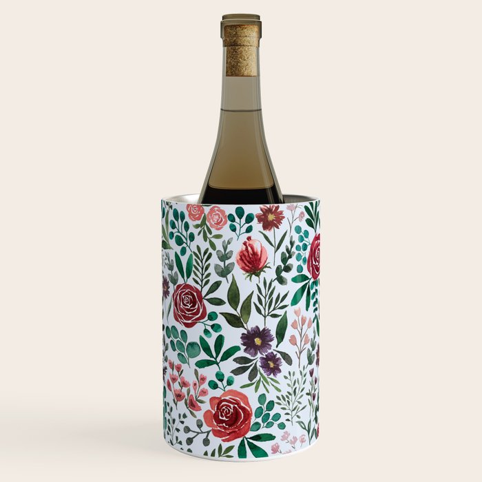 Pink and Purple Flowers Pattern Wine Chiller Gallery Image 3