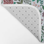 Pink and Purple Flowers Pattern Bath Mat Gallery Image 2