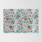 Pink and Purple Flowers Pattern Rug Gallery Image 2