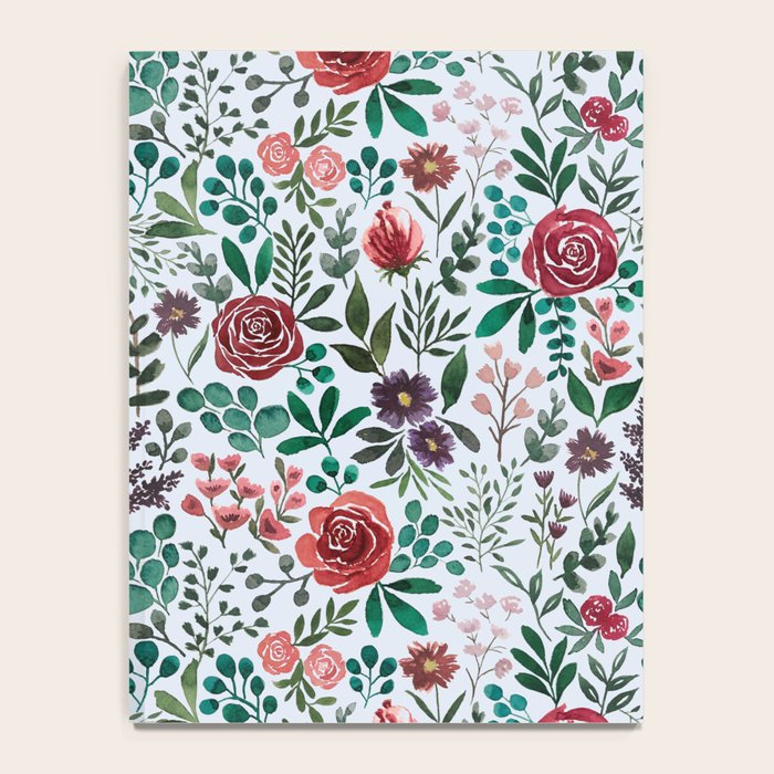 Pink and Purple Flowers Pattern Notebook Gallery Image 4