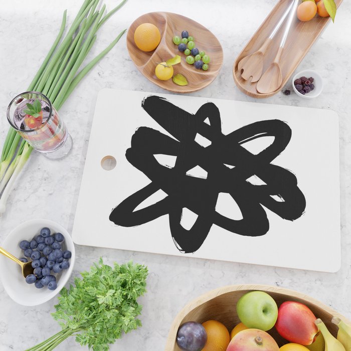 Radioactive Ink White Background Cutting Board Gallery Image 2