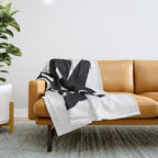 Radioactive Ink White Background Throw Blanket Gallery Image 1