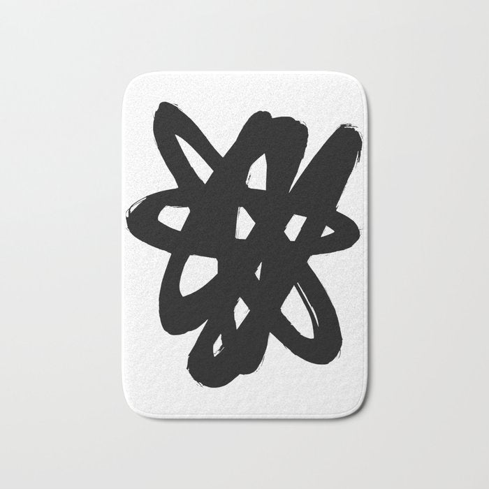 Radioactive Ink White Background Bath Mat Gallery Image 1