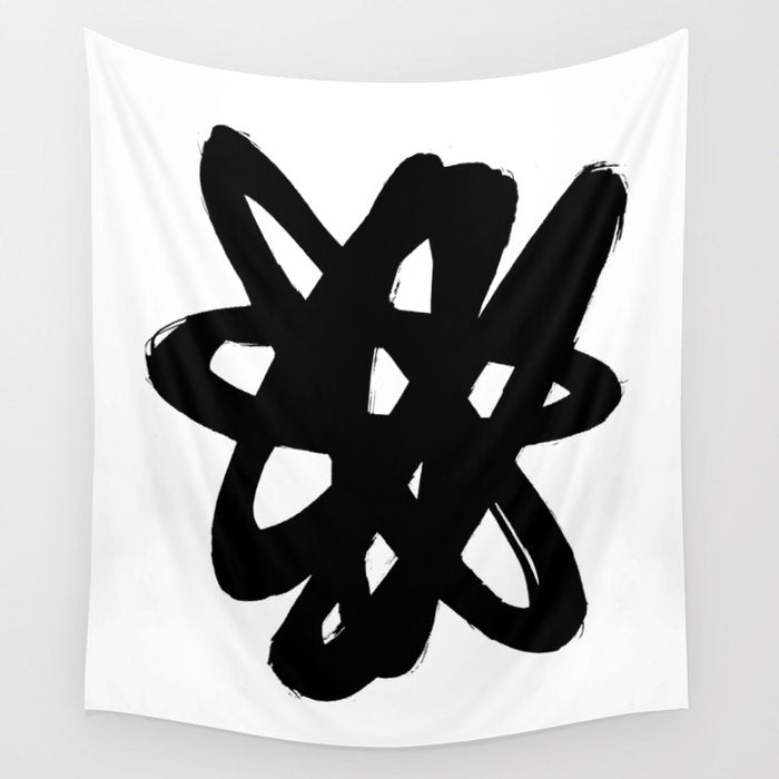Radioactive Ink White Background Wall Tapestry Gallery Image 4