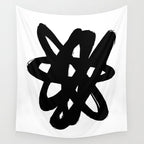Radioactive Ink White Background Wall Tapestry Gallery Image 4