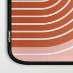 Geometric Lines in Terracotta Rose Gold 19 (Rainbow and Lines Abstraction) Laptop Sleeve Gallery Image 3