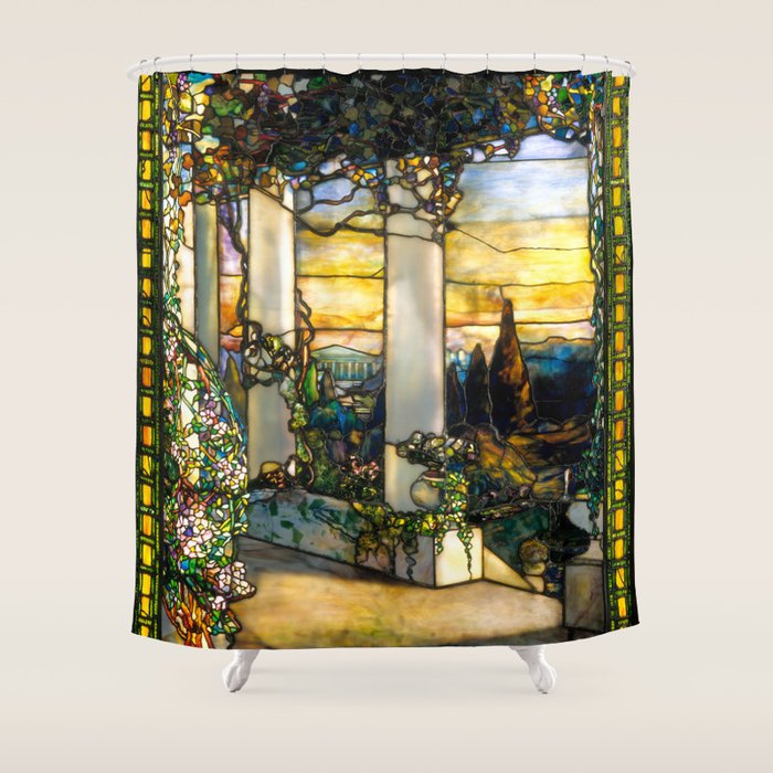 Louis Comfort Tiffany "Howell Hinds House Window" Shower Curtain Gallery Image 1