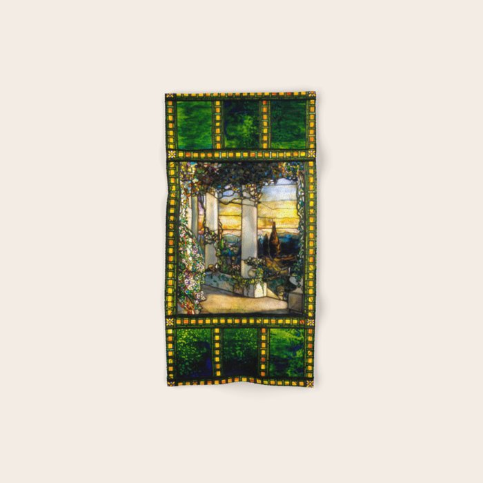 Louis Comfort Tiffany "Howell Hinds House Window" Bath Towel Gallery Image 1