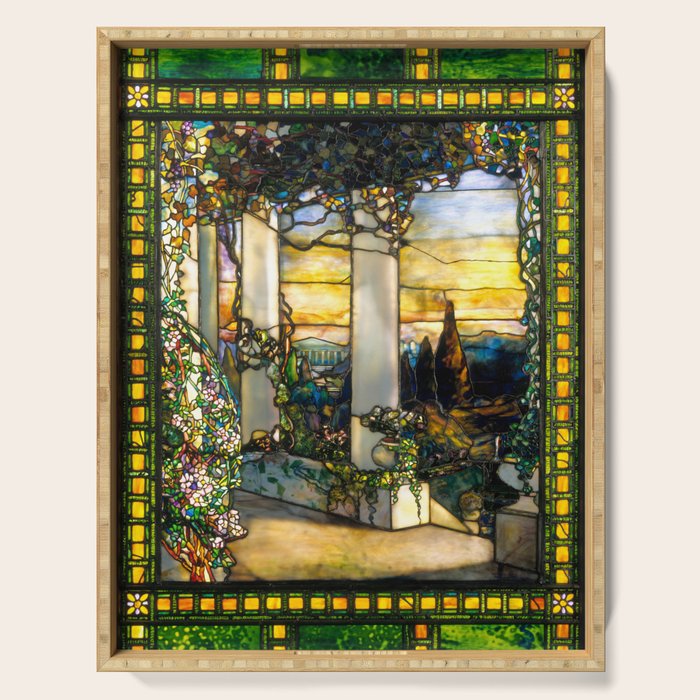 Louis Comfort Tiffany "Howell Hinds House Window" Serving Tray Gallery Image 1