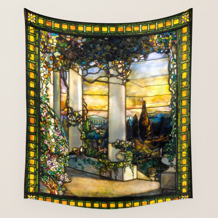 Louis Comfort Tiffany "Howell Hinds House Window" Wall Tapestry Gallery Image 4