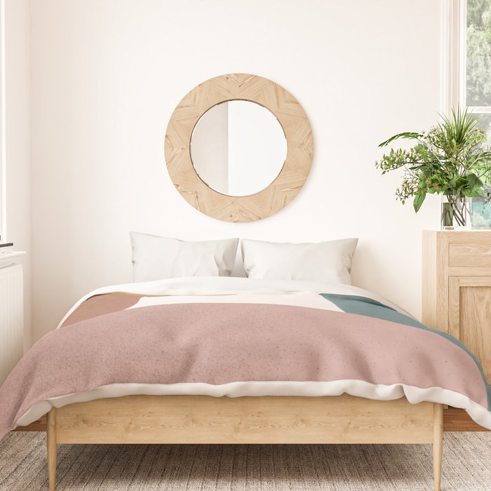 Abstract Earth 1-1 - Painted Shapes Duvet Cover Gallery Image 3