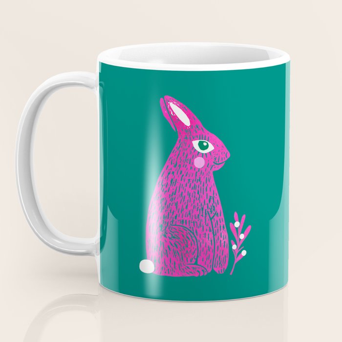 Pink Rabbit Coffee Mug Gallery Image 3