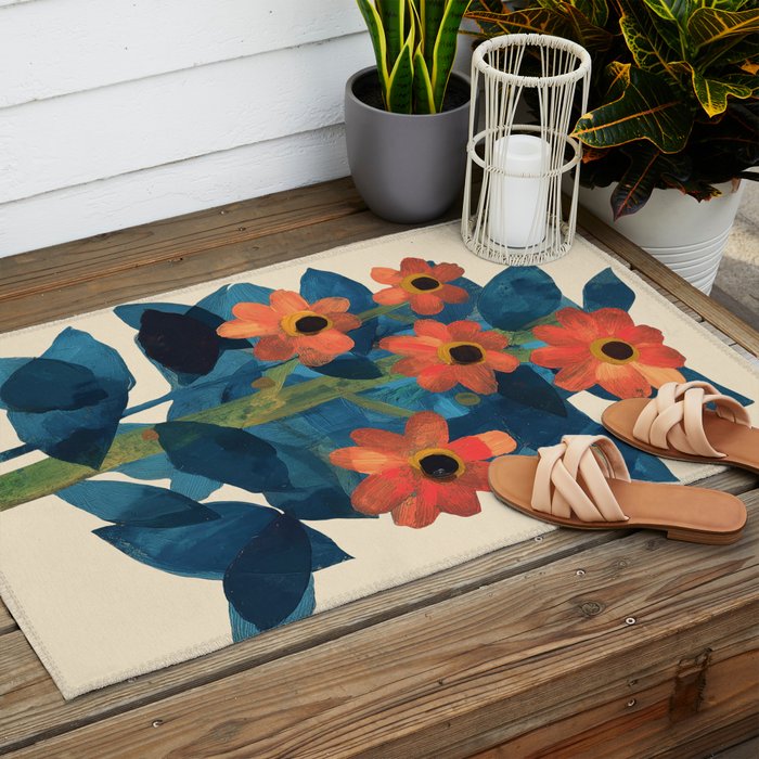 Mexican Sunflower Study Outdoor Rug Gallery Image 2
