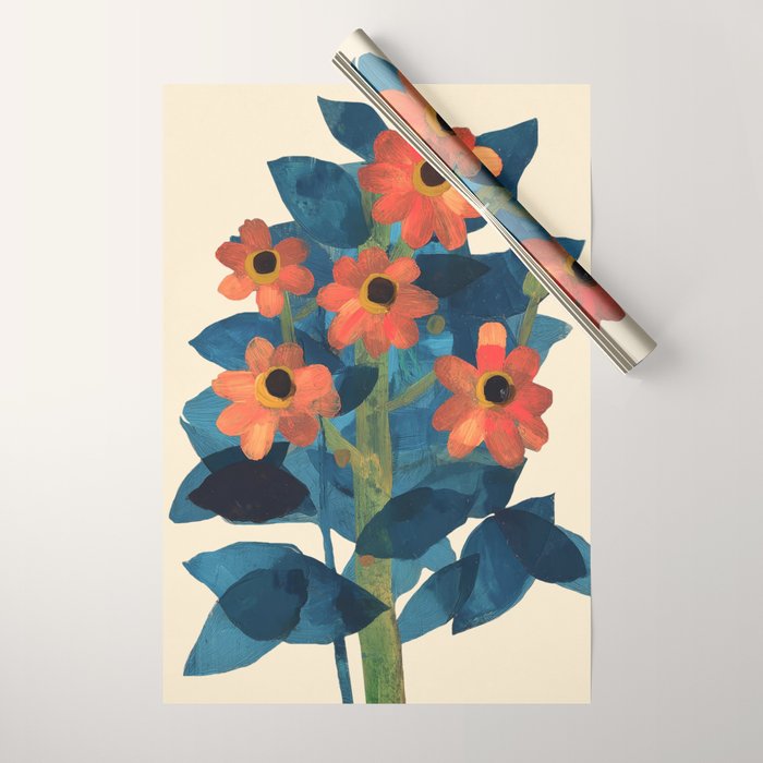 Mexican Sunflower Study Wrapping Paper Gallery Image 1