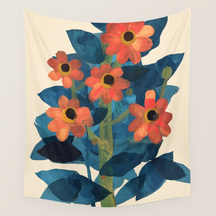 Mexican Sunflower Study Wall Tapestry Gallery Image 4