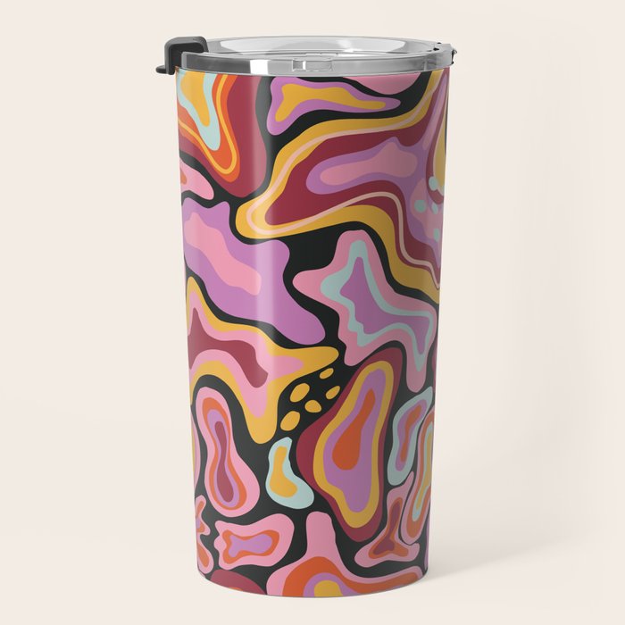 Splish splash pink Travel Mug Gallery Image 3