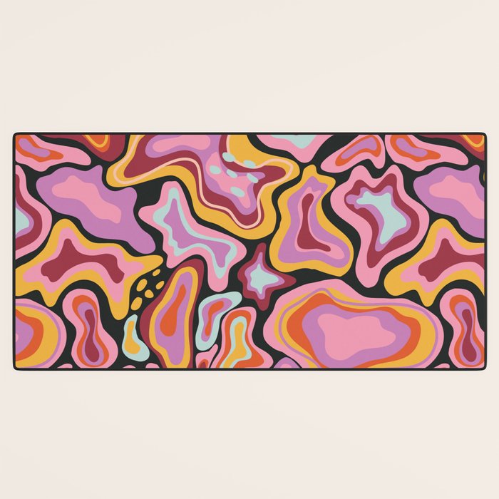 Splish splash pink Desk Mat Gallery Image 3