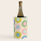Pastel Flowers Happy Retro Spring Pattern Wine Chiller Gallery Image 2