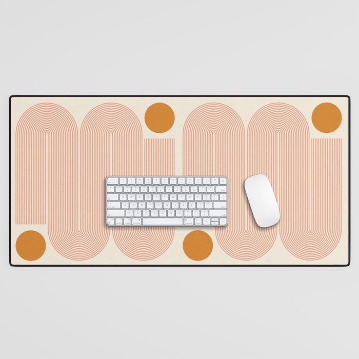 Abstraction_SUN_LINE_ART_Minimalism_002 Desk Mat Gallery Image 1
