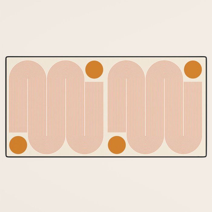 Abstraction_SUN_LINE_ART_Minimalism_002 Desk Mat Gallery Image 3