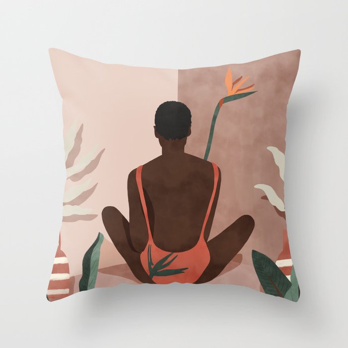 Love nature summer Throw Pillow Gallery Image 1