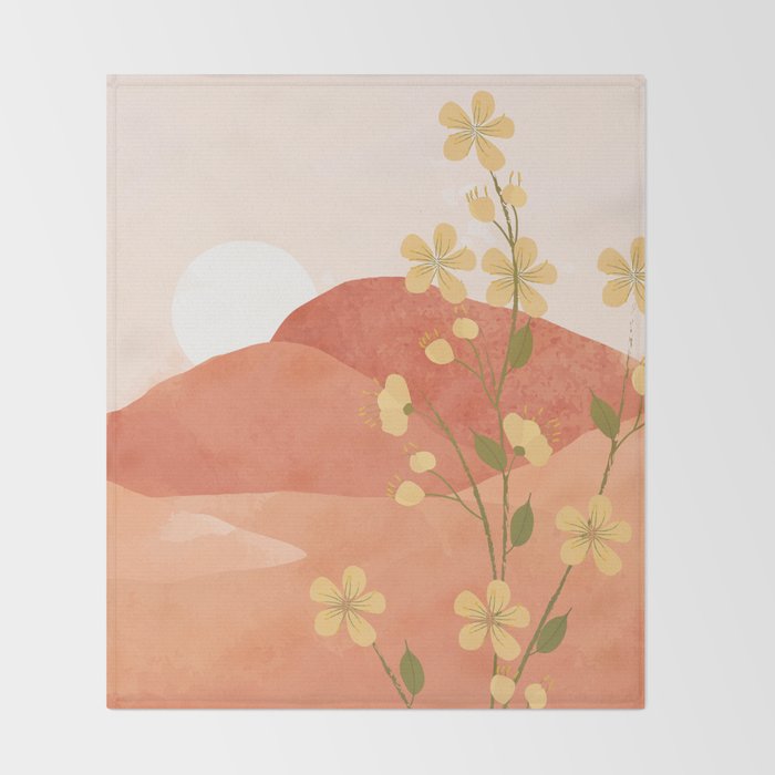 Desert Bloom 02 Throw Blanket Gallery Image 2