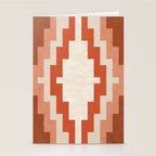 Traditional Retro Aztec Motif Rusty Colors Stationery Card Gallery Image 2