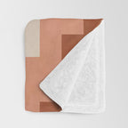 Traditional Retro Aztec Motif Rusty Colors Throw Blanket Gallery Image 3