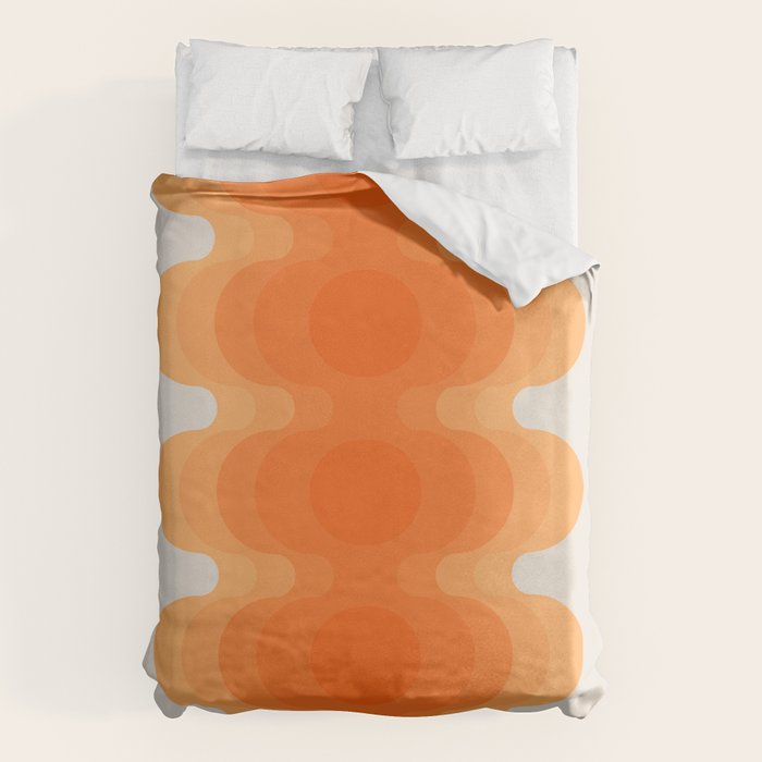 Echoes - Creamsicle Duvet Cover Gallery Image 6
