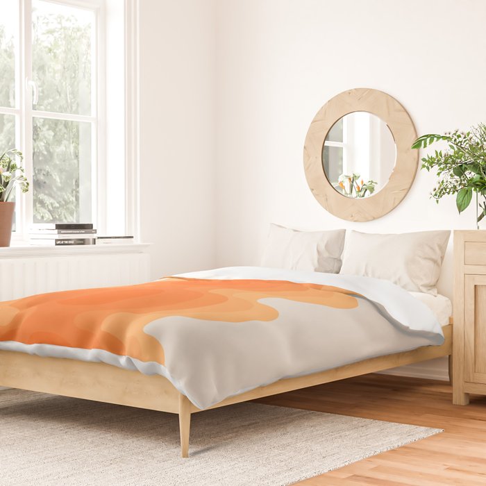 Echoes - Creamsicle Duvet Cover Gallery Image 2