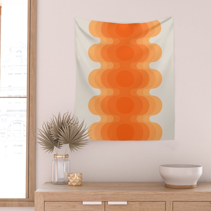 Echoes - Creamsicle Wall Tapestry Gallery Image 2