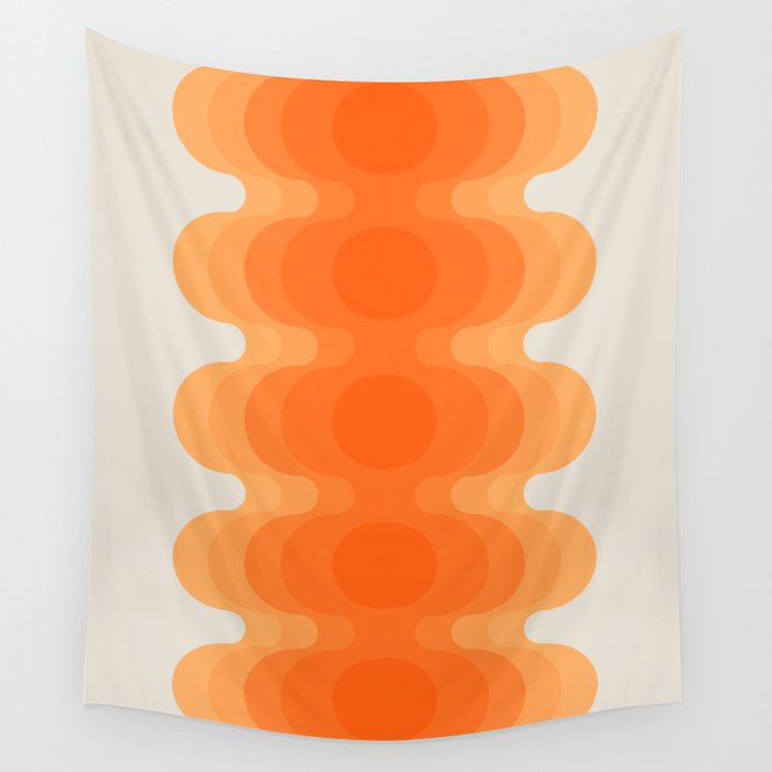 Echoes - Creamsicle Wall Tapestry Gallery Image 4