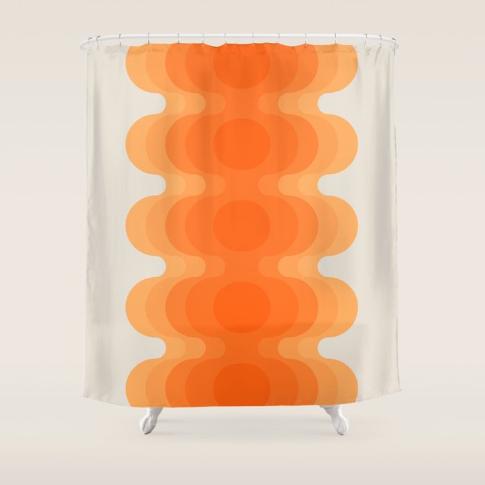 Echoes - Creamsicle Shower Curtain Gallery Image 1