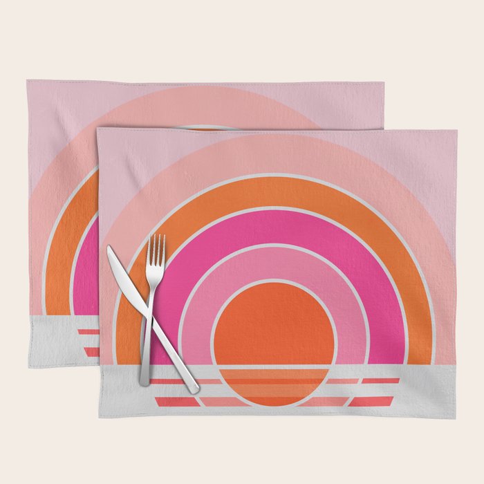 Rainbow sunset Placemat Gallery Image 1