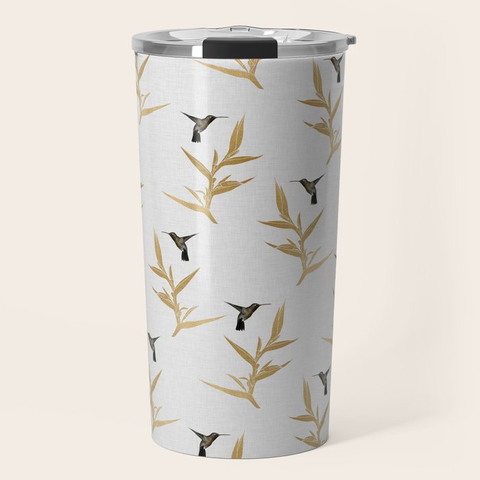 Hummingbird & Flower II Travel Mug Gallery Image 1