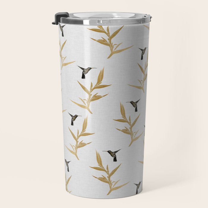 Hummingbird & Flower II Travel Mug Gallery Image 3