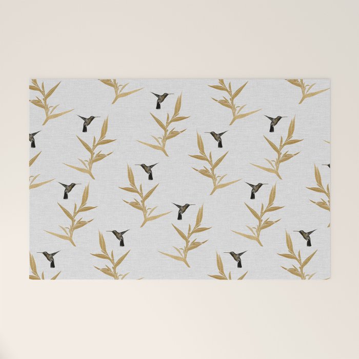 Hummingbird & Flower II Welcome Mat Gallery Image 1